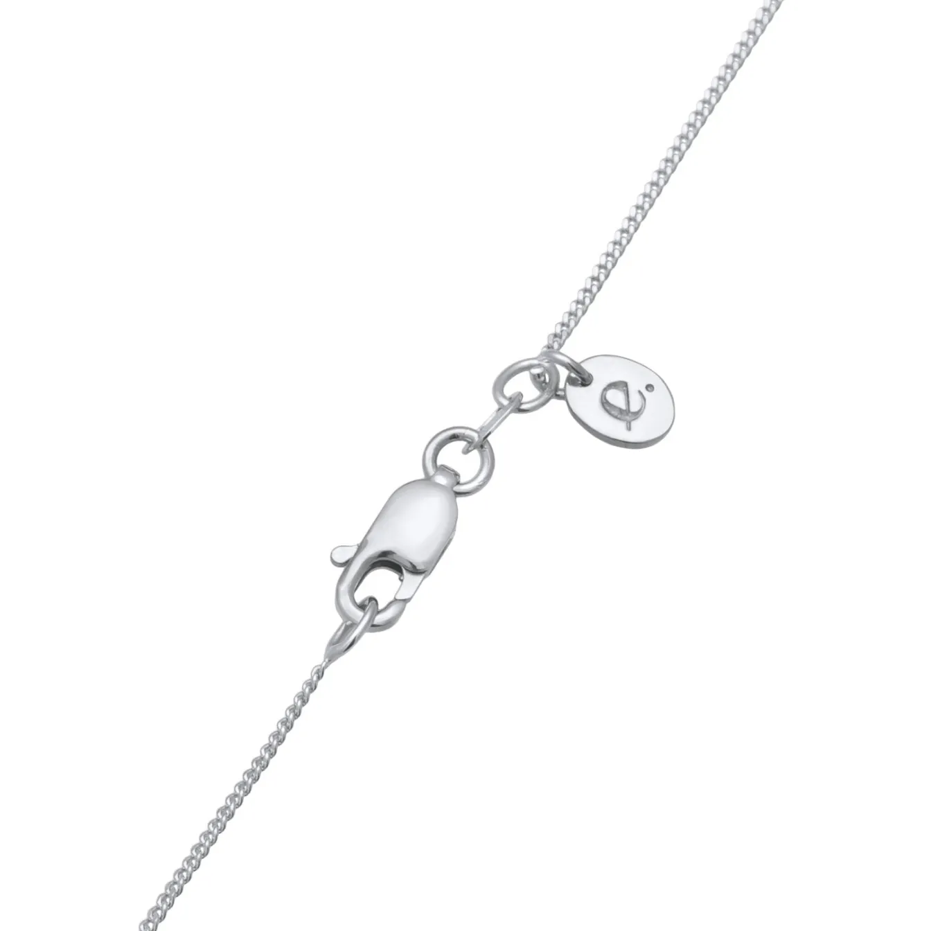 Elli "Halskette Kreuz | Saphir (Blau) & Laborgezüchteter Diamant (Weiß, 0.06< Symbol-schmuck|Diamanten