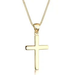Elli "Halskette Kreuz Anhänger Basic< Silber|Roségold