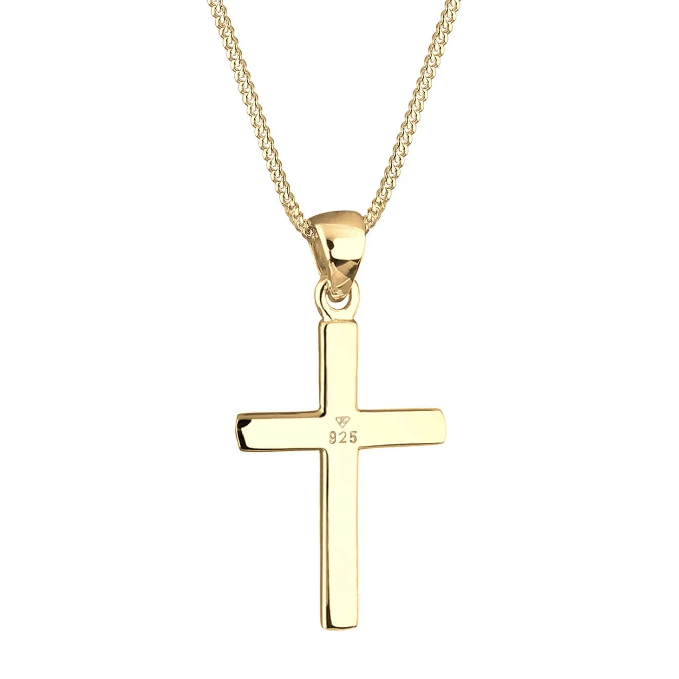 Elli "Halskette Kreuz Anhänger Basic< Silber|Roségold