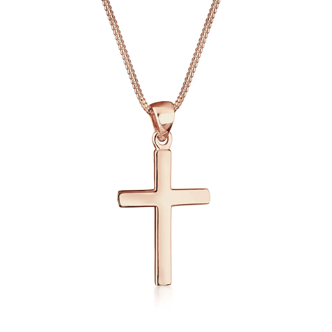Elli "Halskette Kreuz Anhänger Basic< Silber|Roségold