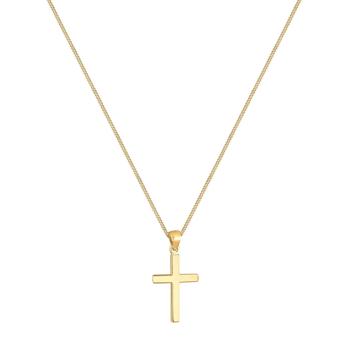 Elli "Halskette Kreuz Anhänger Basic< Silber|Roségold
