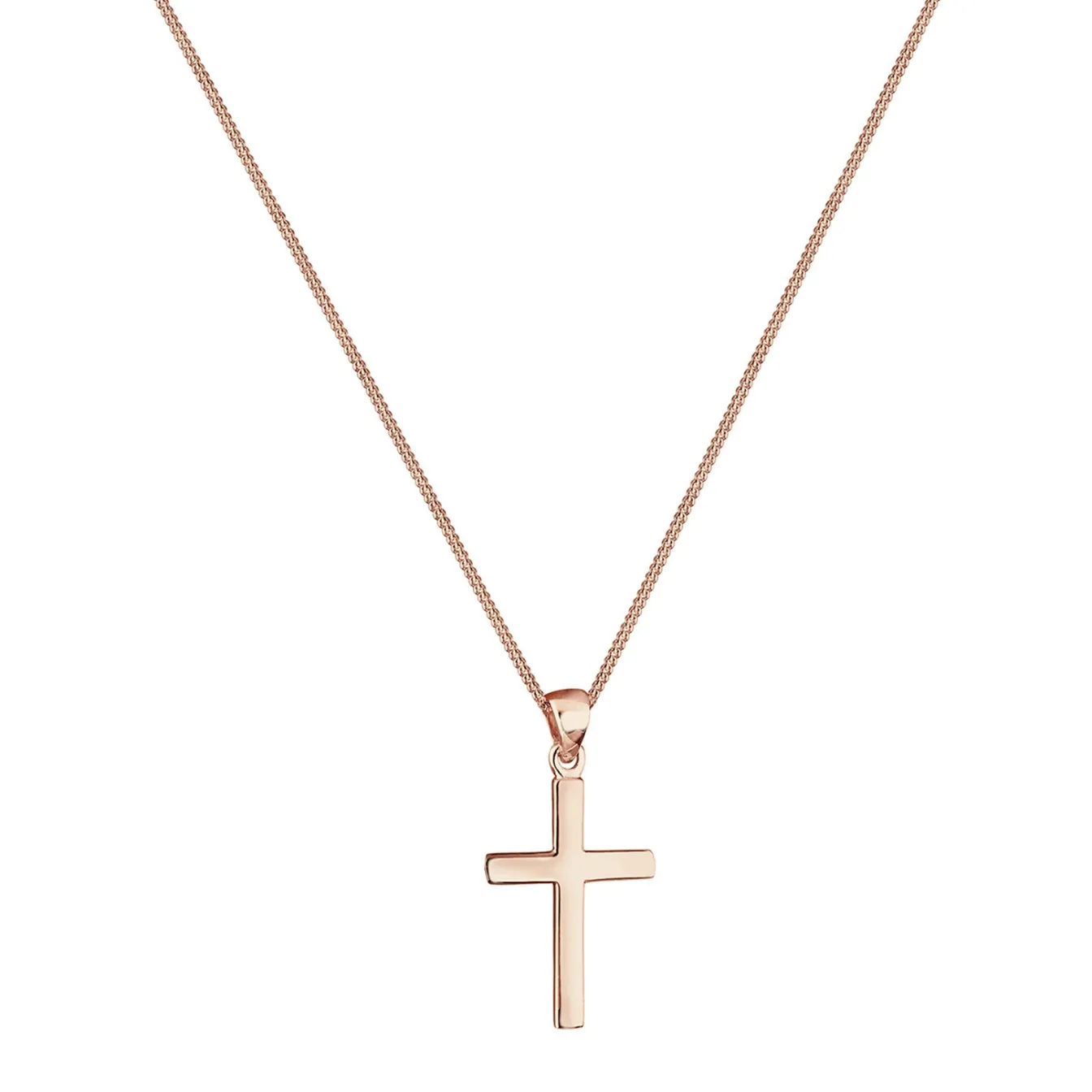 Elli "Halskette Kreuz Anhänger Basic< Silber|Roségold