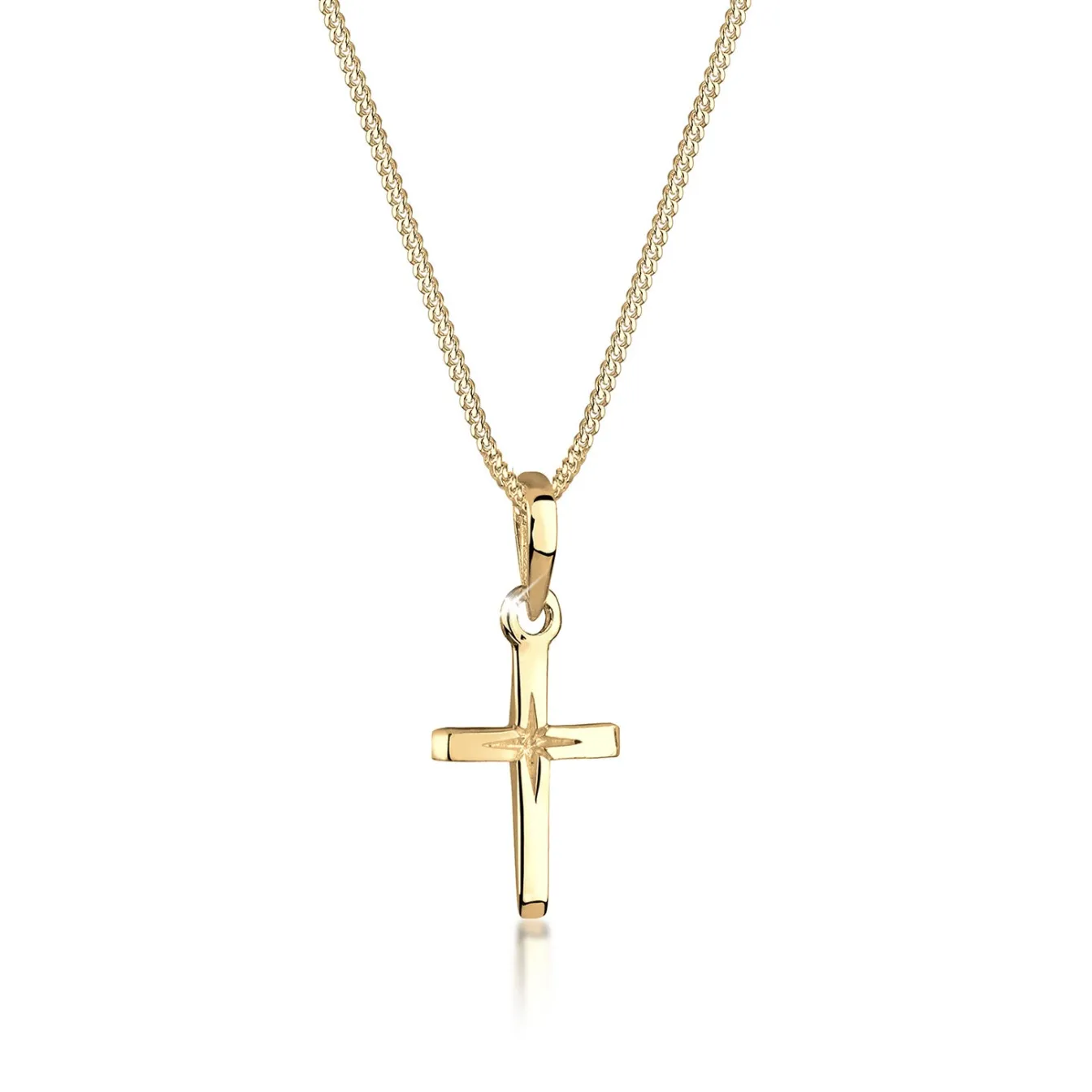 Elli "Halskette Kreuz Basic< Roségold|Symbol-schmuck