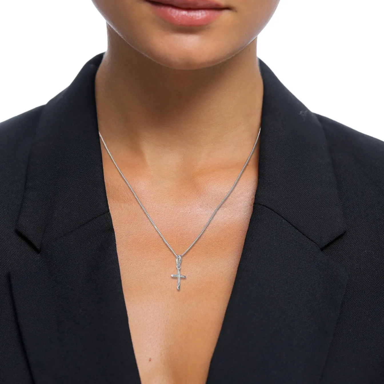 Elli "Halskette Kreuz Basic< Roségold|Symbol-schmuck