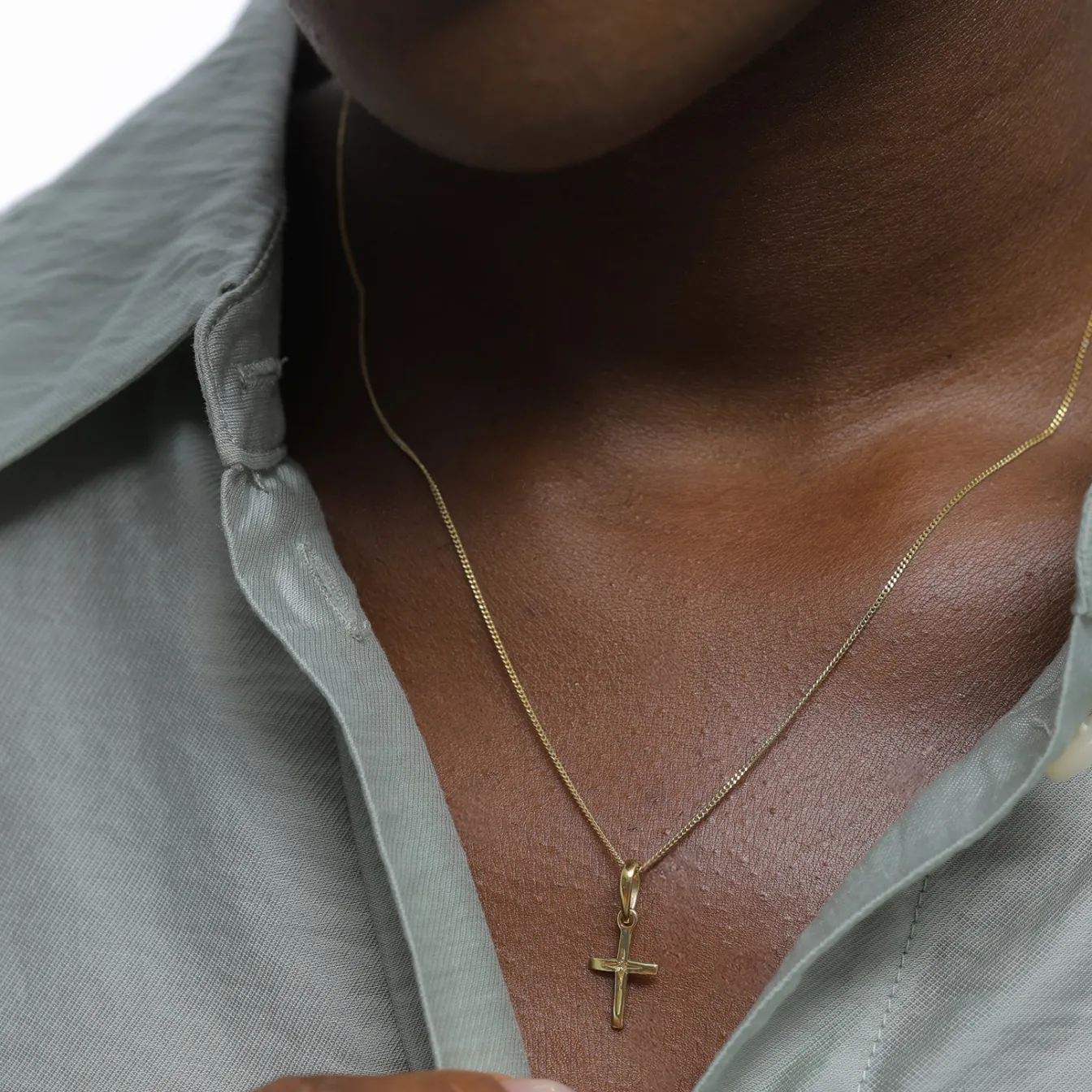 Elli "Halskette Kreuz Basic< Roségold|Symbol-schmuck