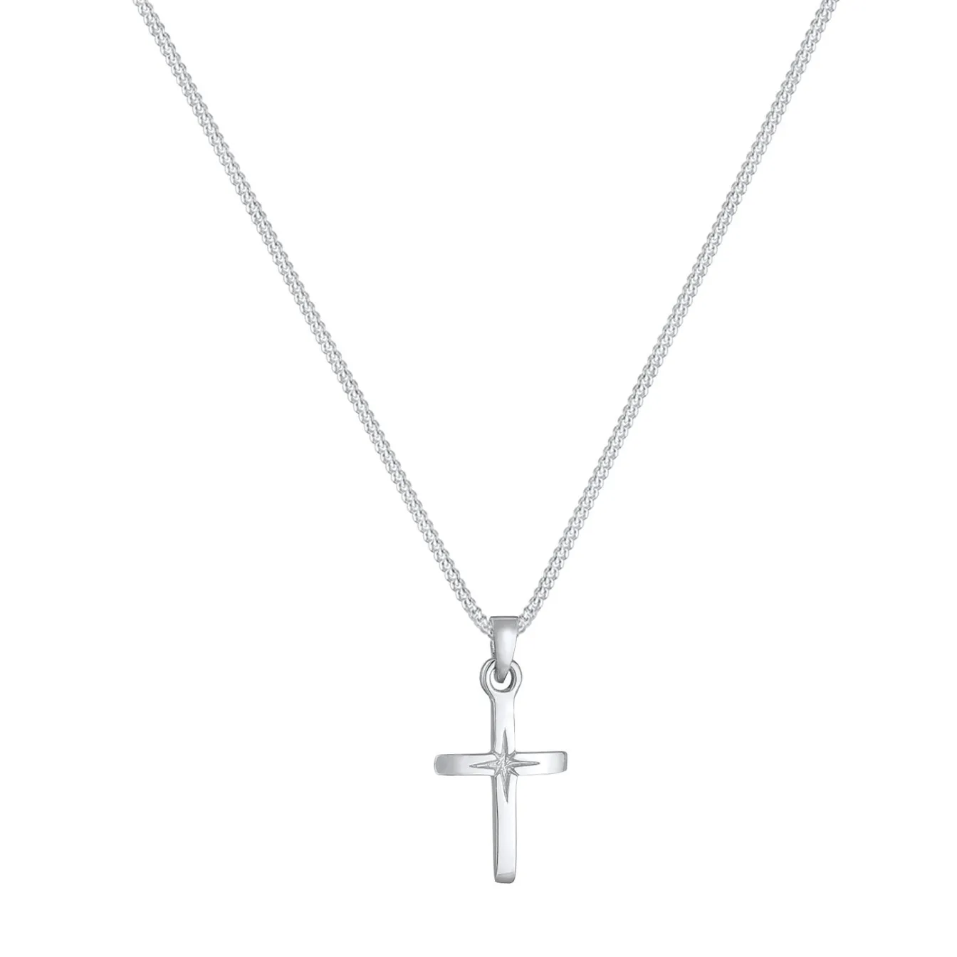 Elli "Halskette Kreuz Basic< Roségold|Symbol-schmuck