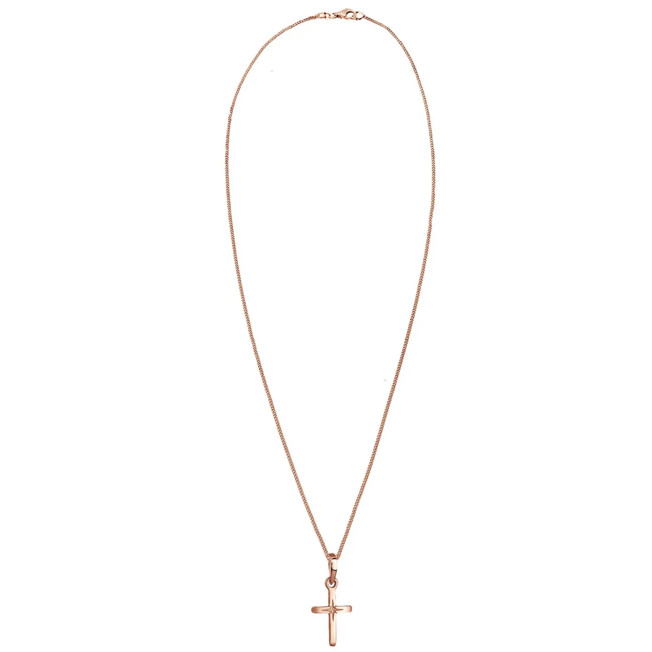 Elli "Halskette Kreuz Basic< Roségold|Symbol-schmuck