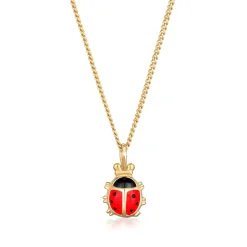 Elli "Halskette Marienkäfer | Kristall (Rot)<Kinder Kinderschmuck