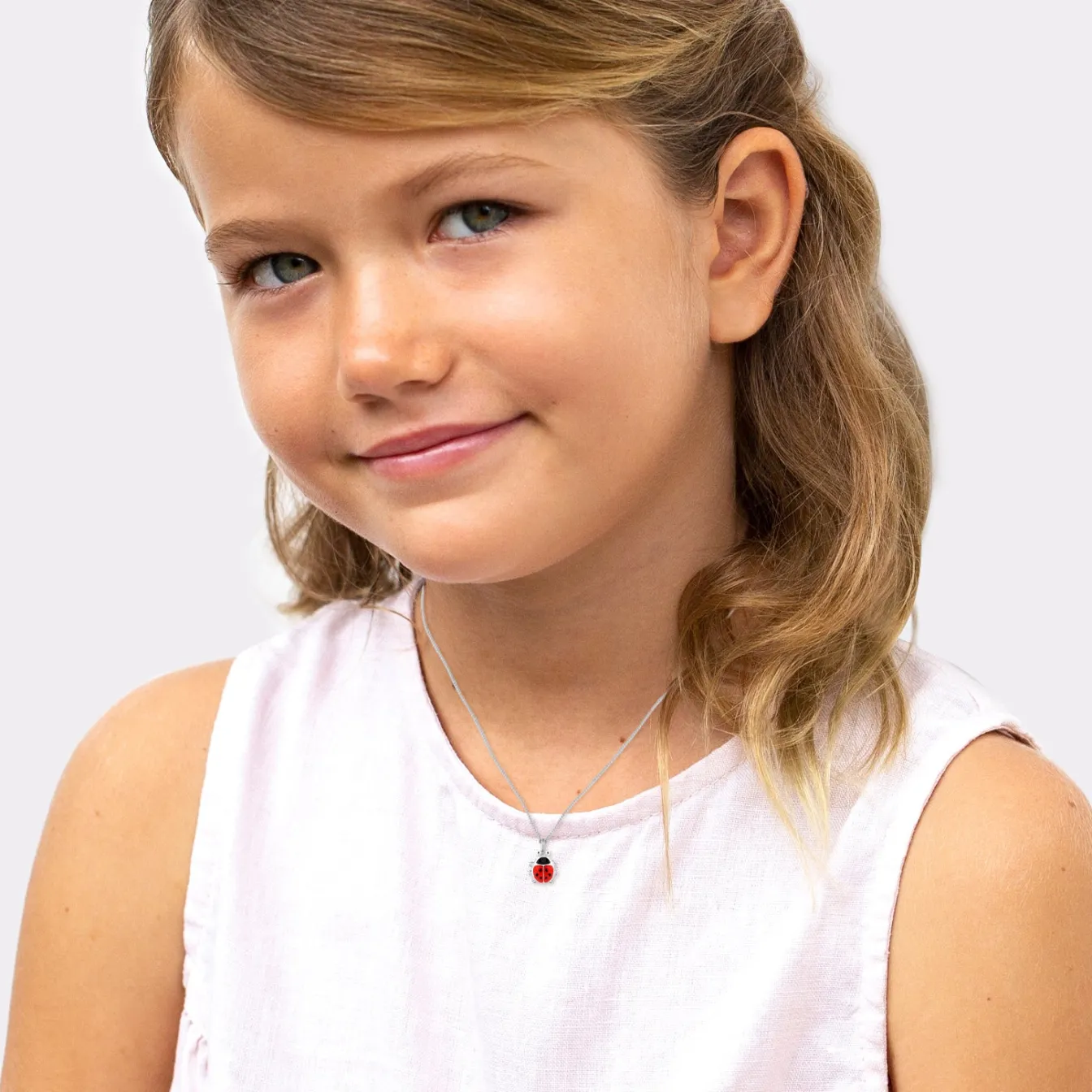 Elli "Halskette Marienkäfer | Kristall (Rot)<Kinder Kinderschmuck