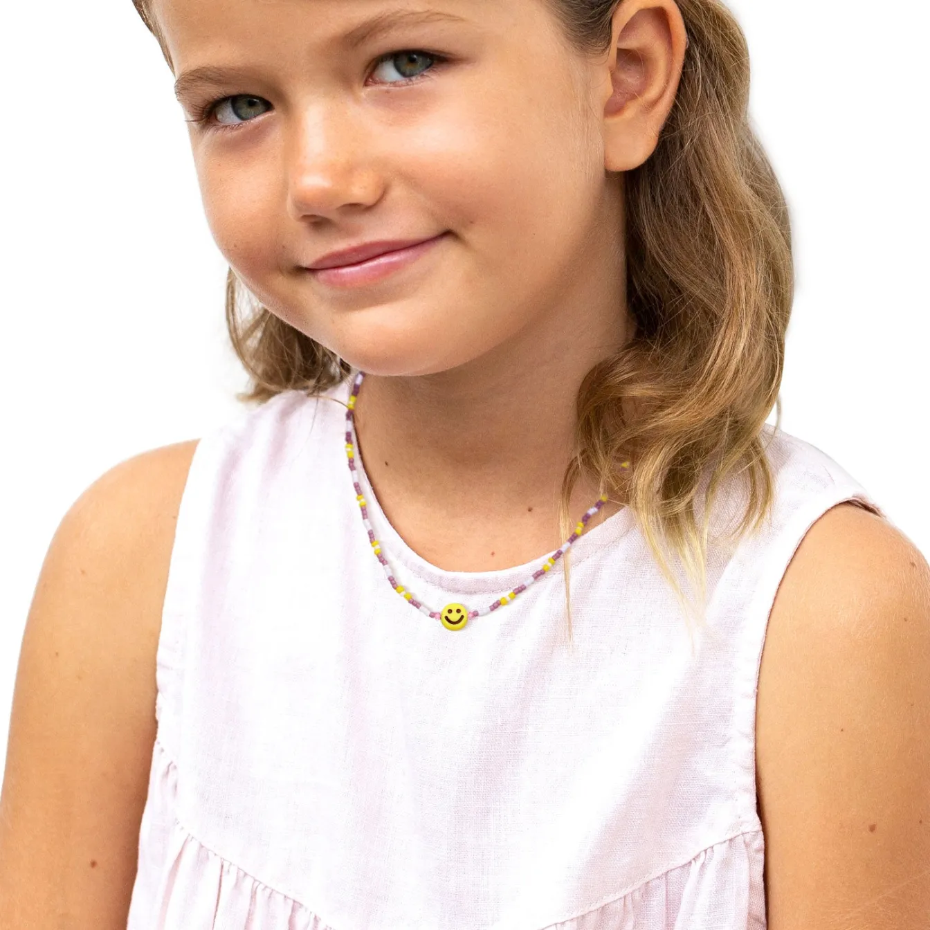 Elli "Halskette mit Smiling Face Beads<Kinder Kinderschmuck