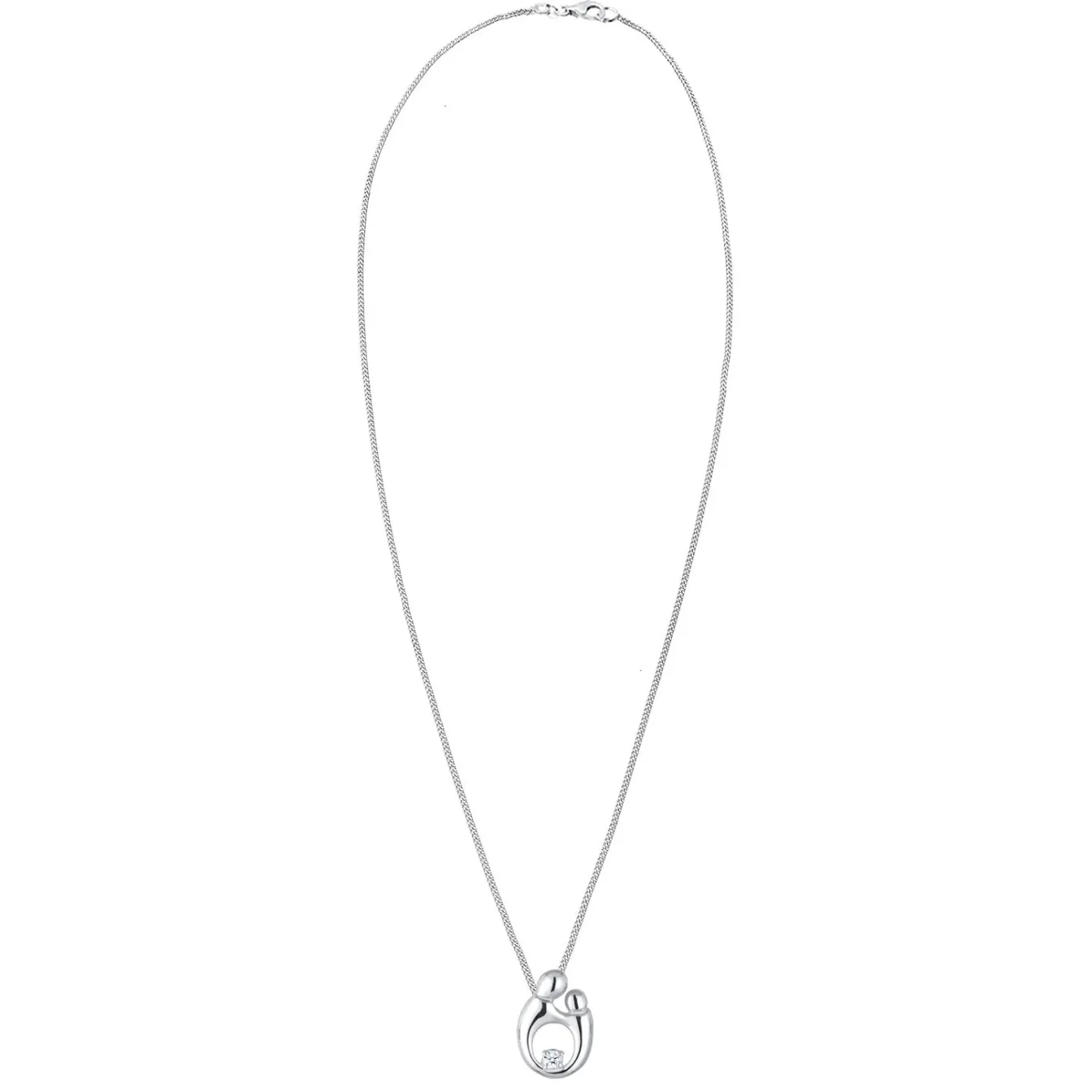 Elli "Halskette Mutter Kind | Diamant (Weiß, 0,03 ct)< Halsketten|Silber