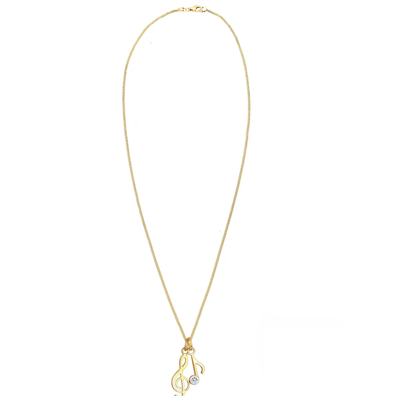 Elli "Halskette Notenschlüssel | Kristall (Weiß)< Symbol-schmuck|Halsketten