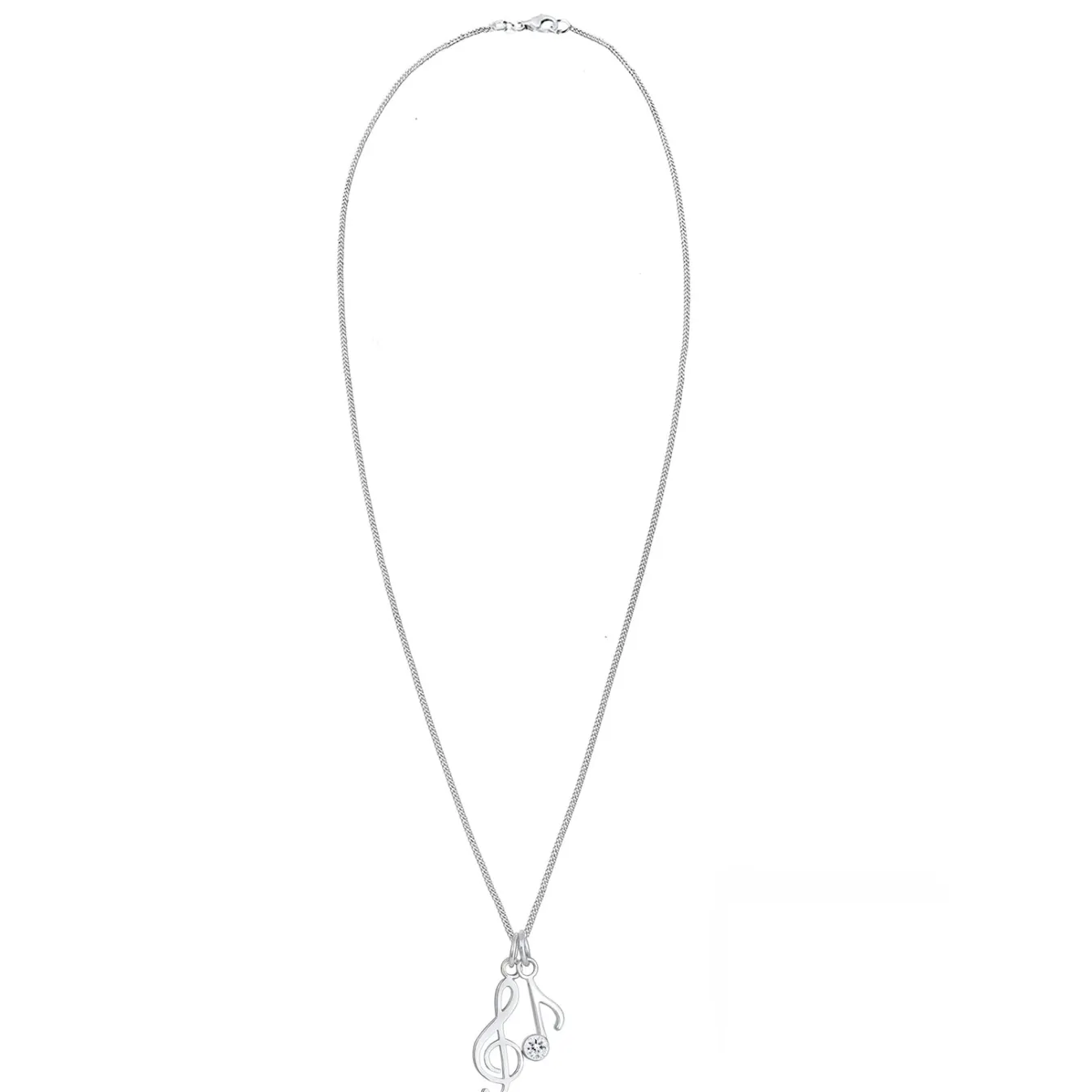 Elli "Halskette Notenschlüssel | Kristall (Weiß)< Symbol-schmuck|Halsketten