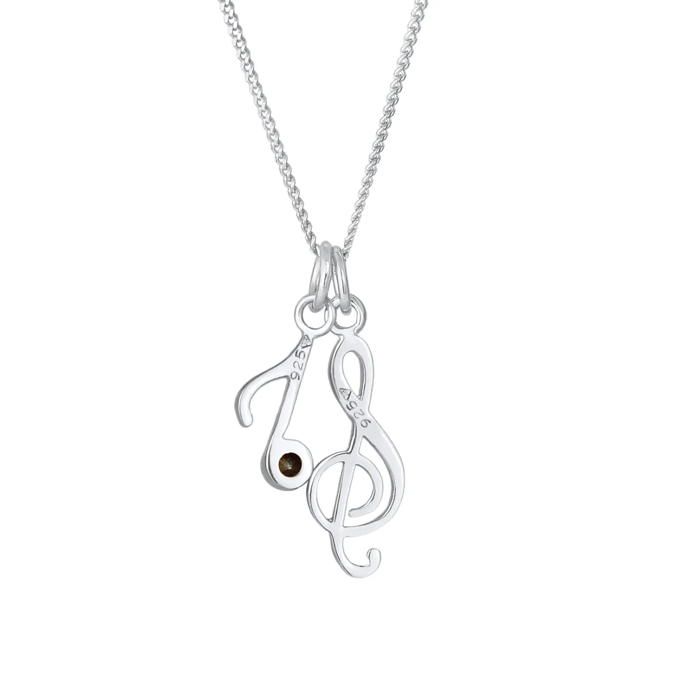 Elli "Halskette Notenschlüssel | Kristall (Weiß)< Symbol-schmuck|Halsketten
