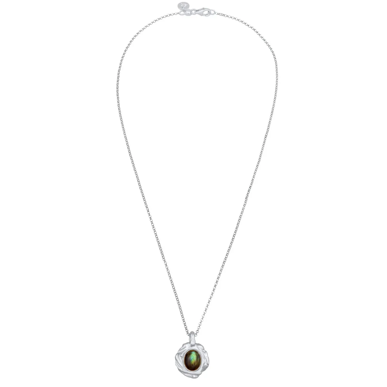 Elli "Halskette Organic Oval | Labradorit (Grau)< Letzte Chance|Halsketten