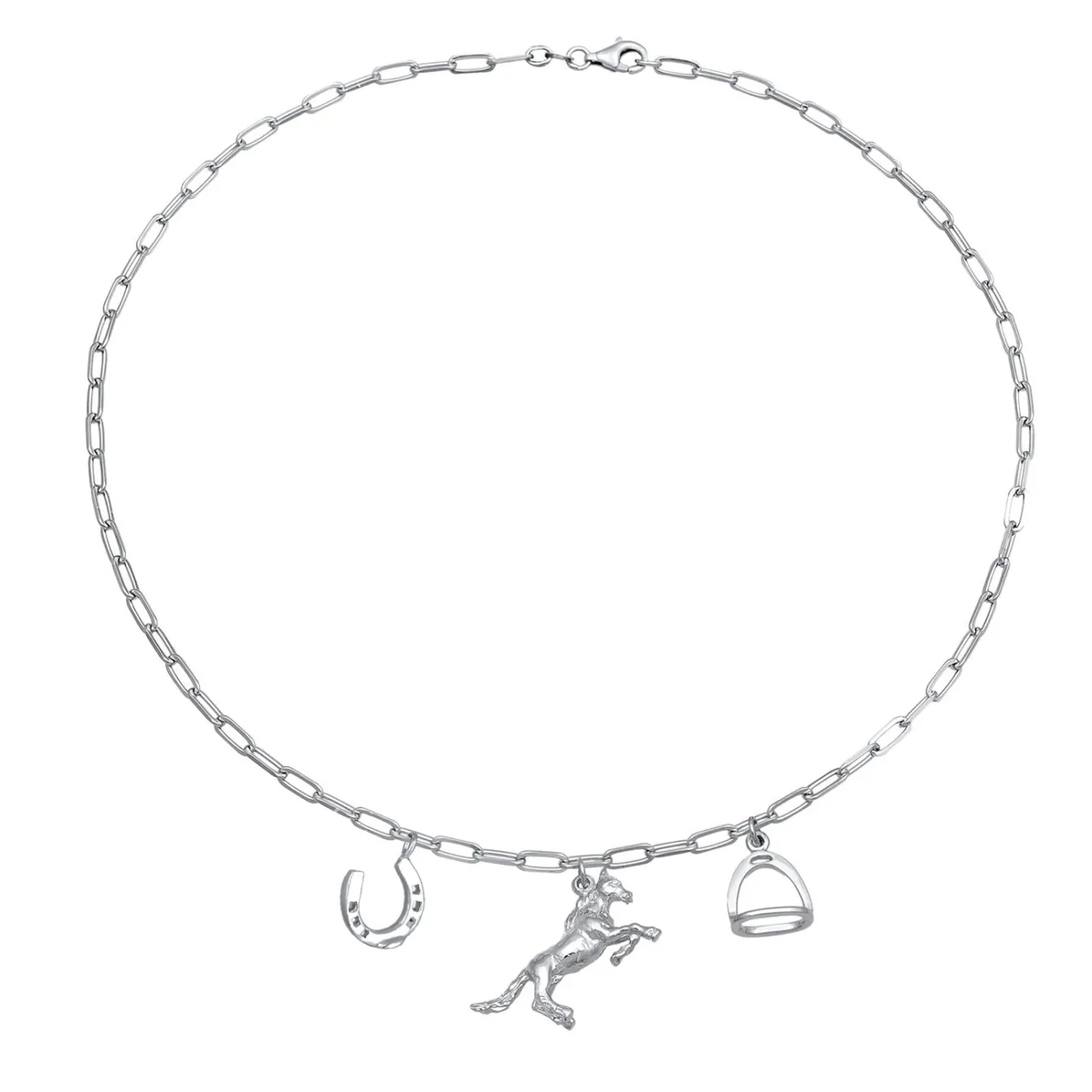 Elli "Halskette Pferd Hufeisen Anhänger< Vergoldet|Symbol-schmuck