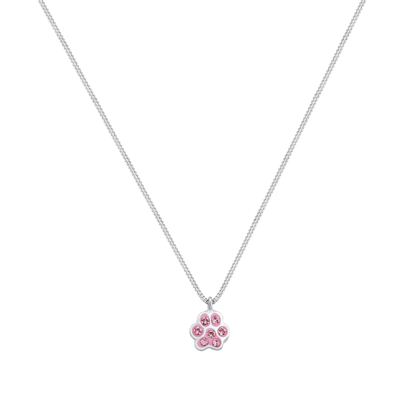 Elli "Halskette Pfote | Kristall (Rosa)<Kinder Kinderschmuck