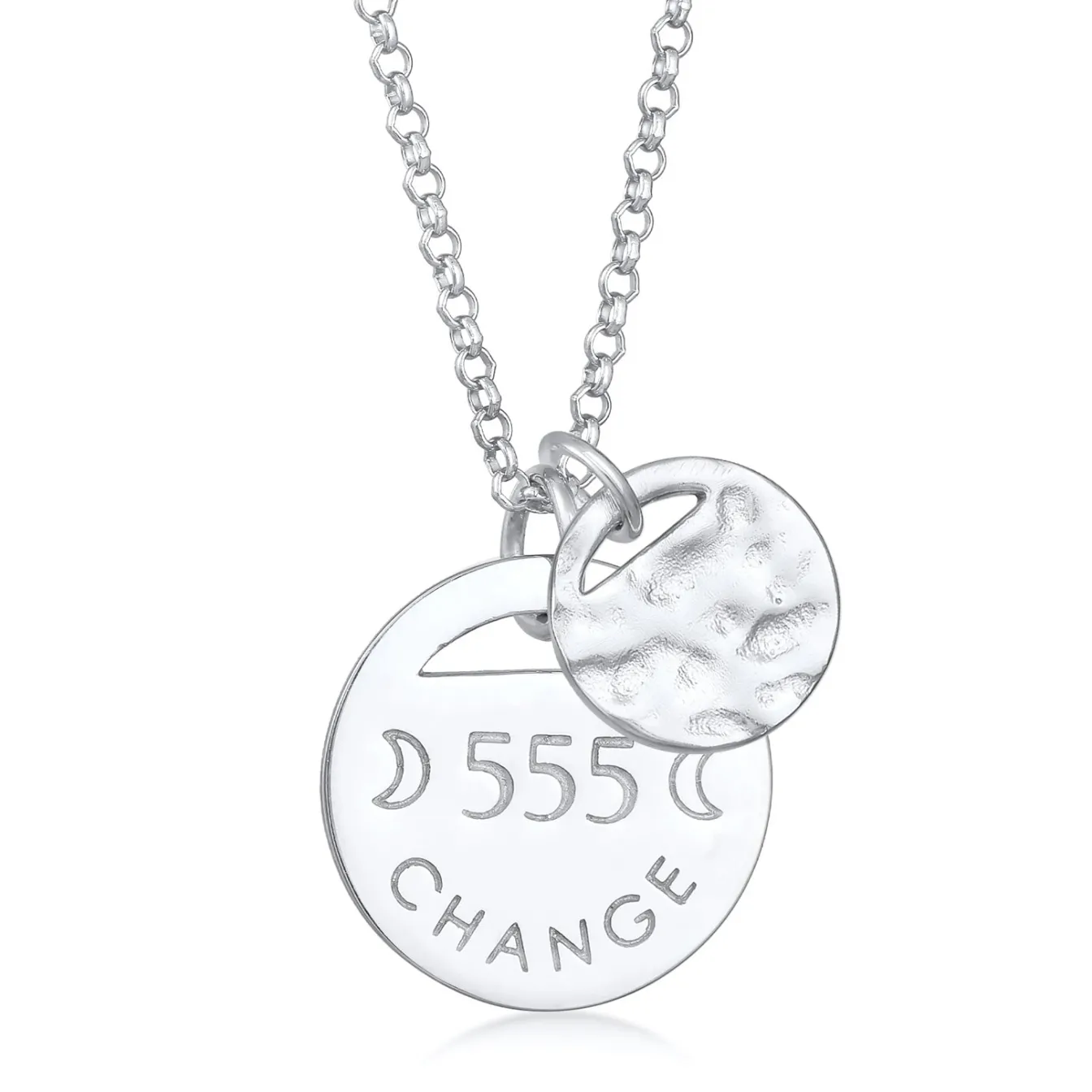 Elli "Halskette Plättchen 555 Change< Symbol-schmuck|Letzte Chance