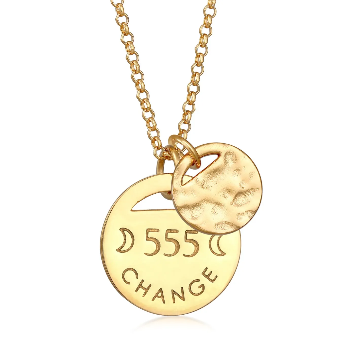 Elli "Halskette Plättchen 555 Change< Symbol-schmuck|Letzte Chance