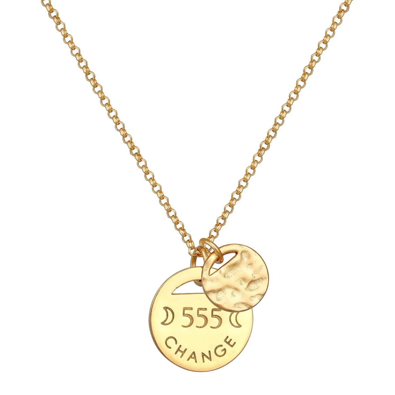 Elli "Halskette Plättchen 555 Change< Symbol-schmuck|Letzte Chance