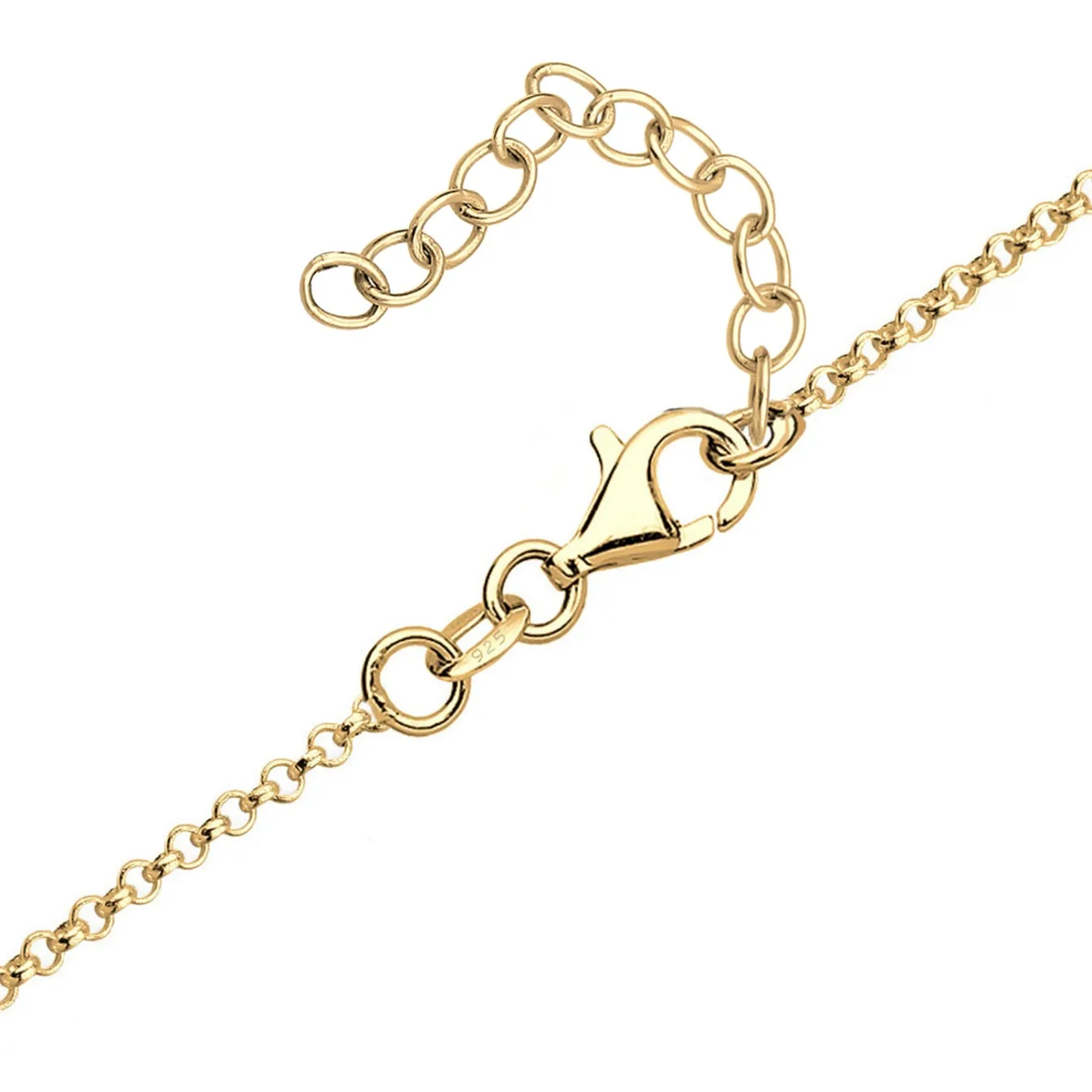 Elli "Halskette Plättchen Astro | Kristalle (Weiß)< Symbol-schmuck|Halsketten