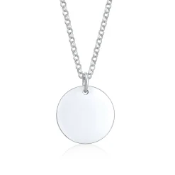 Elli "Halskette Plättchen Basic< Halsketten|Silber