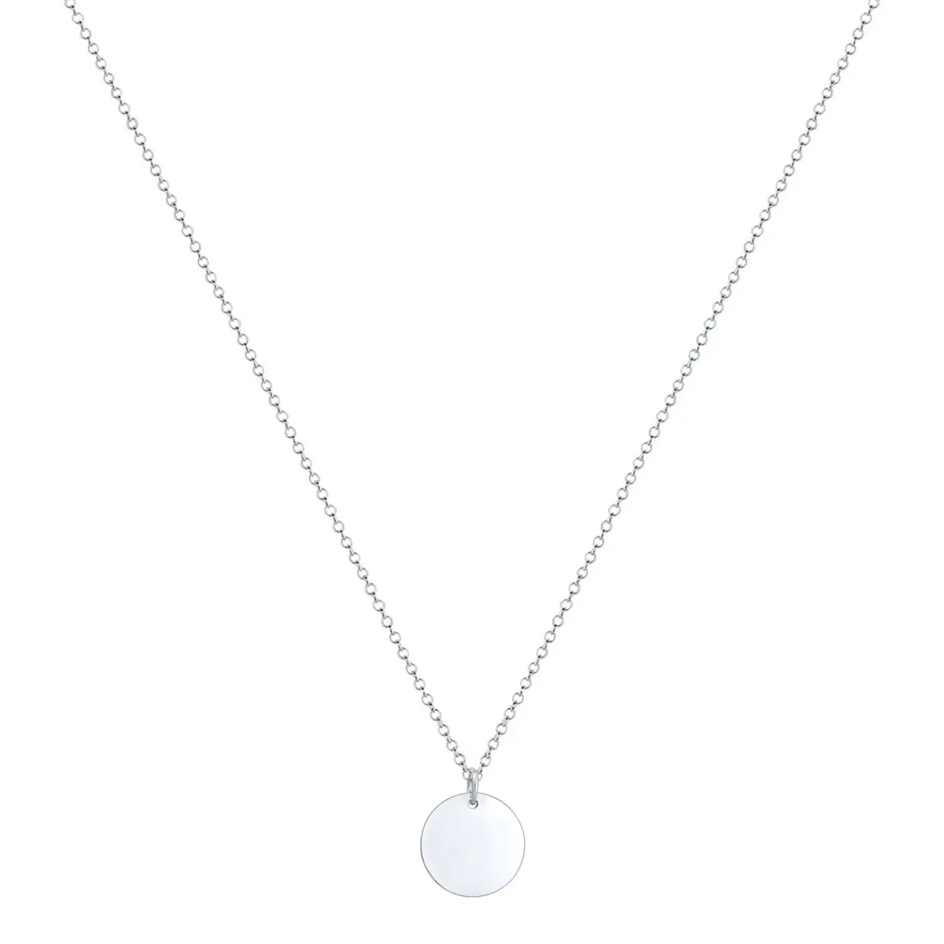Elli "Halskette Plättchen Basic< Halsketten|Silber