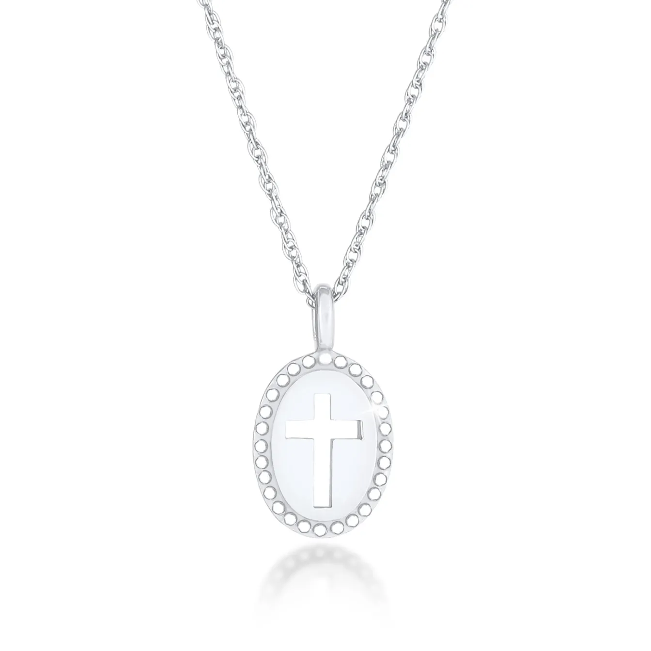Elli "Halskette Plättchen Kreuz< Symbol-schmuck|Halsketten