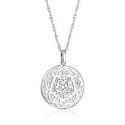 Elli "Halskette Plättchen Mandala< Symbol-schmuck|Halsketten