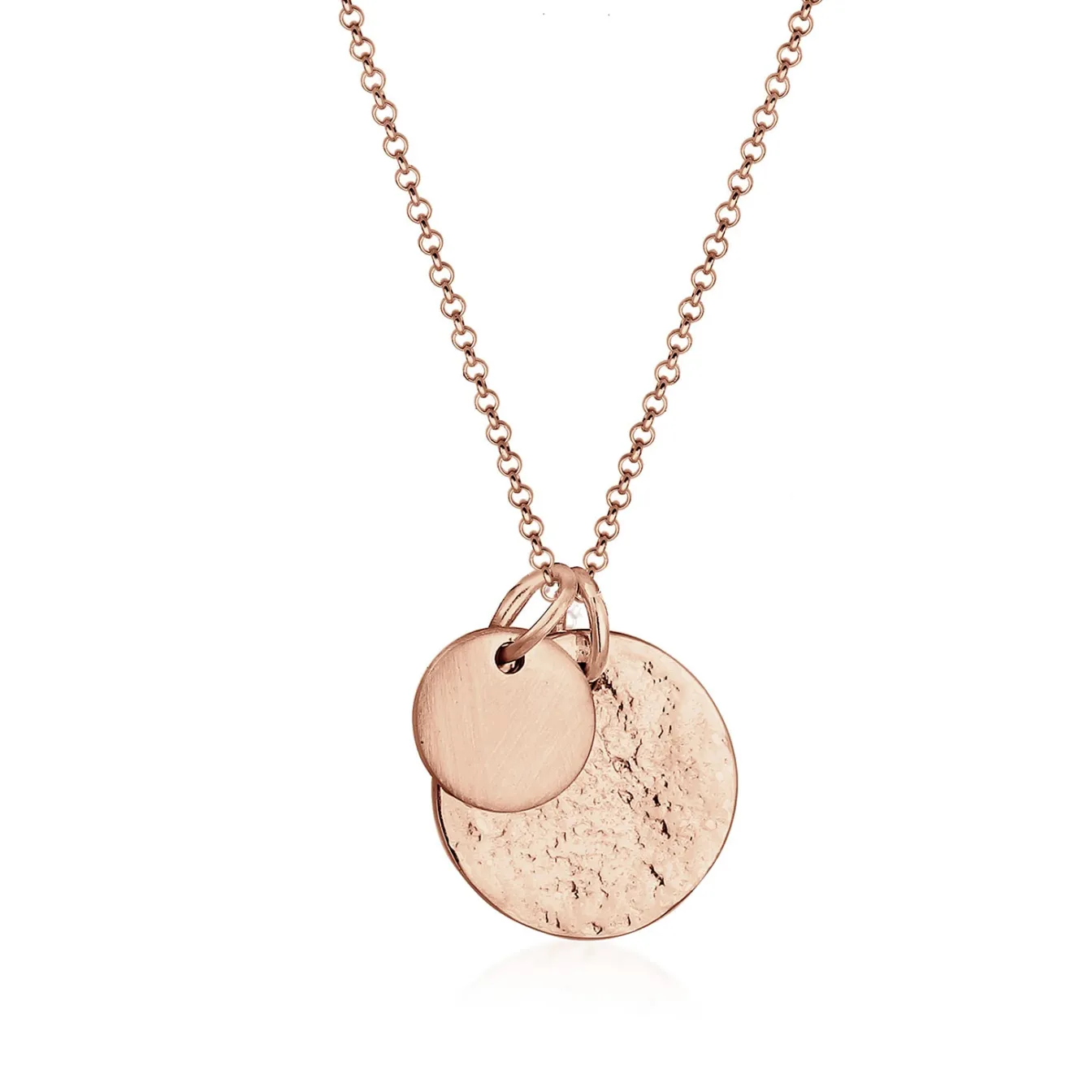 Elli "Halskette Plättchen Organic< Silber|Roségold