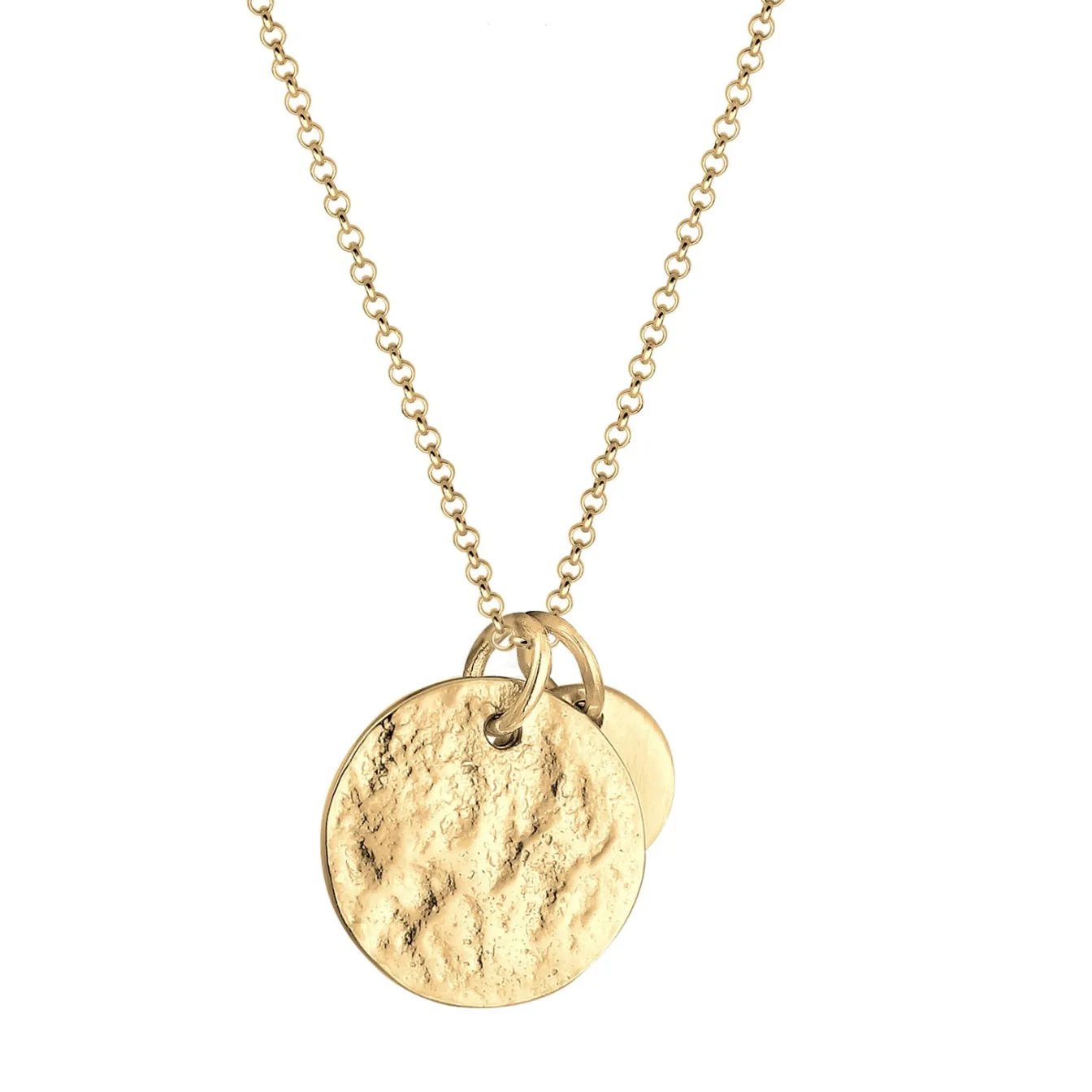 Elli "Halskette Plättchen Organic< Silber|Roségold