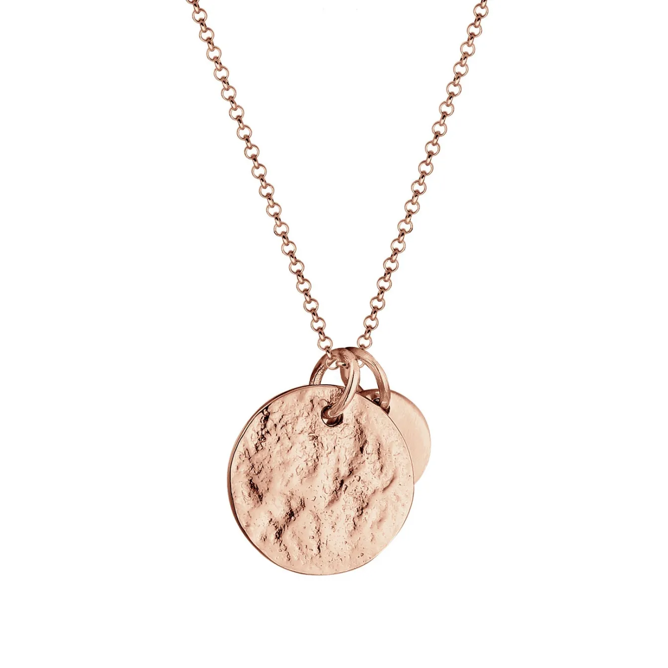 Elli "Halskette Plättchen Organic< Silber|Roségold