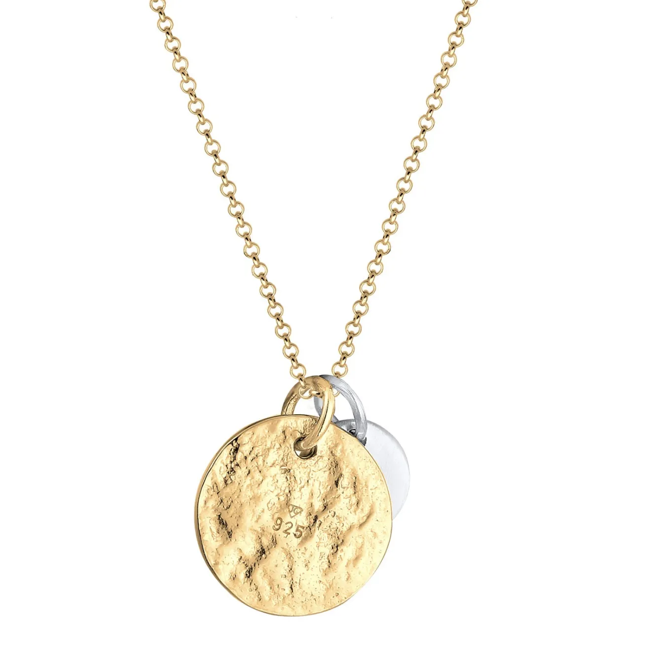 Elli "Halskette Plättchen Organic< Silber|Roségold