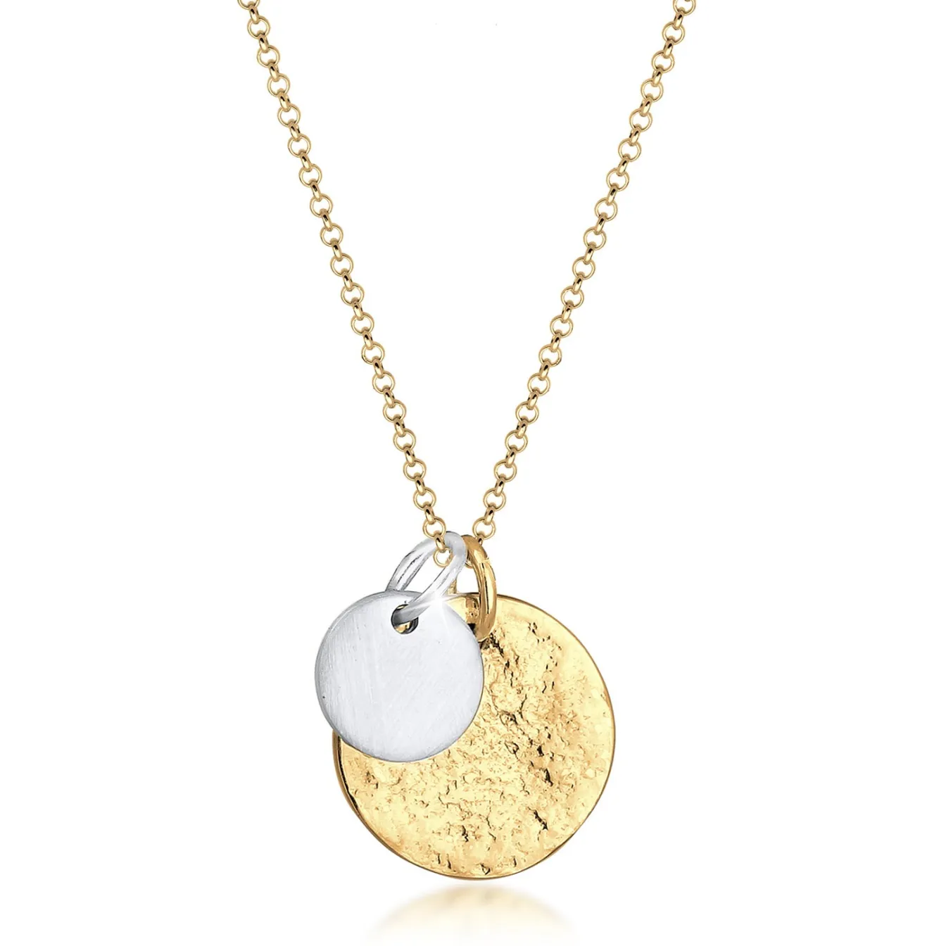 Elli "Halskette Plättchen Organic< Silber|Roségold