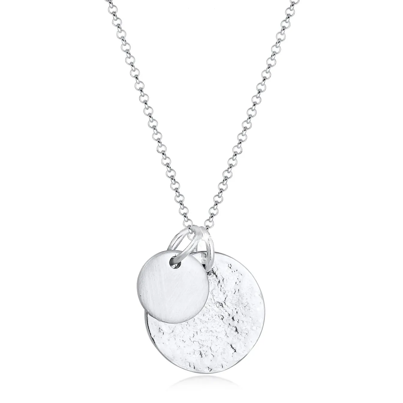 Elli "Halskette Plättchen Organic< Silber|Roségold