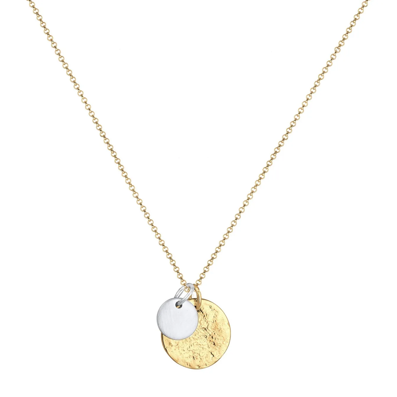 Elli "Halskette Plättchen Organic< Silber|Roségold