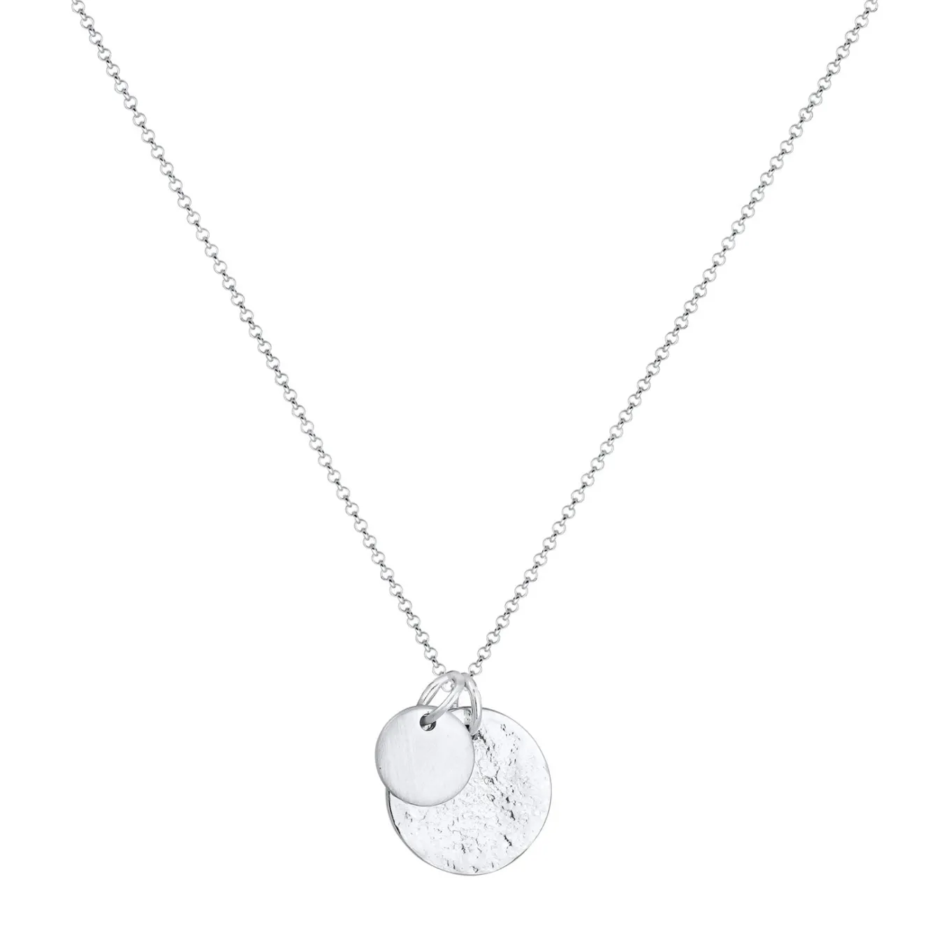 Elli "Halskette Plättchen Organic< Silber|Roségold