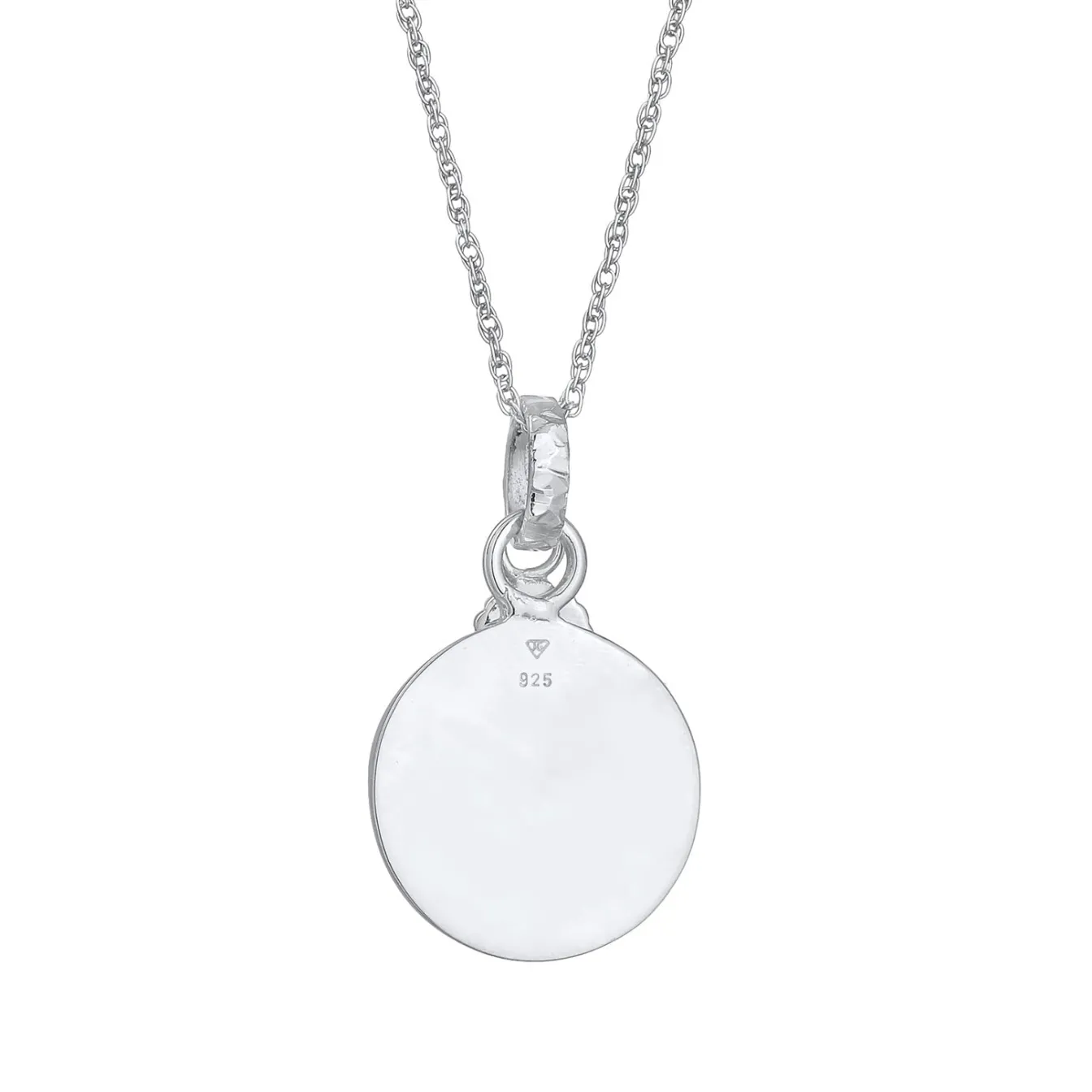 Elli "Halskette Plättchen Sonne | Synthetischer Opal (Weiß)< Symbol-schmuck|Halsketten