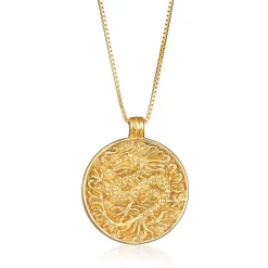 Elli "Halskette Plättchen Vintage< Vergoldet|Symbol-schmuck