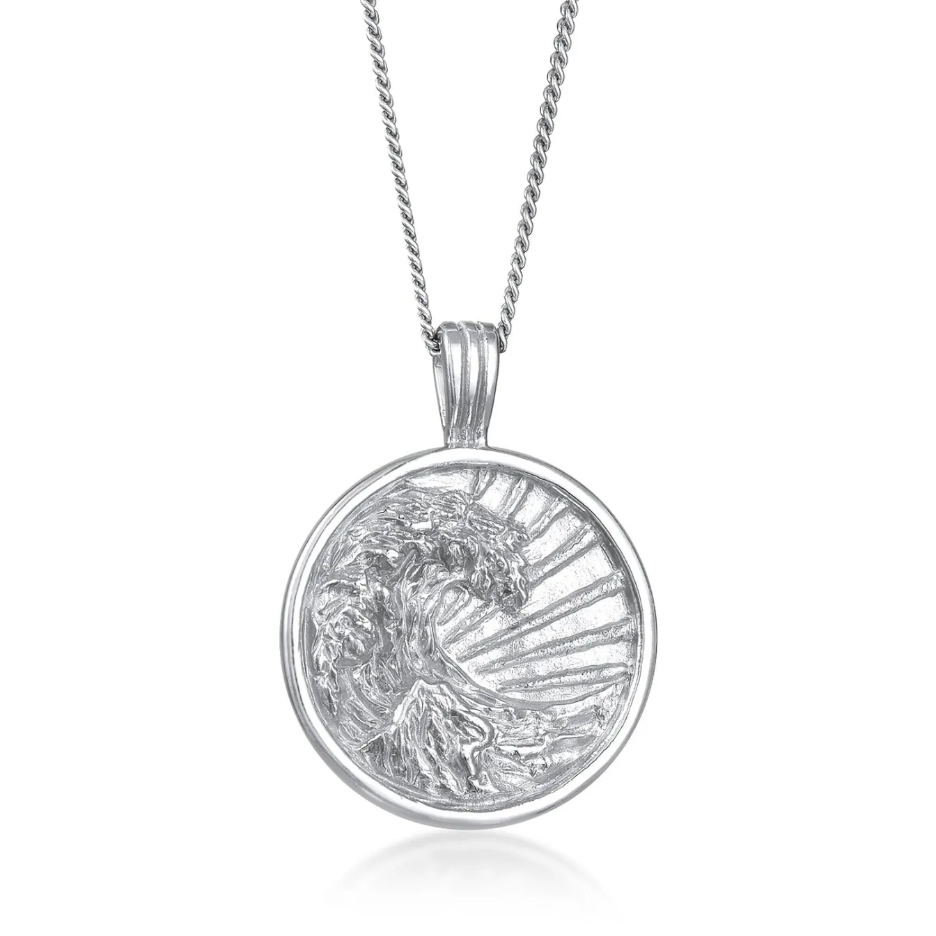 Elli "Halskette Plättchen Welle< Symbol-schmuck|Halsketten
