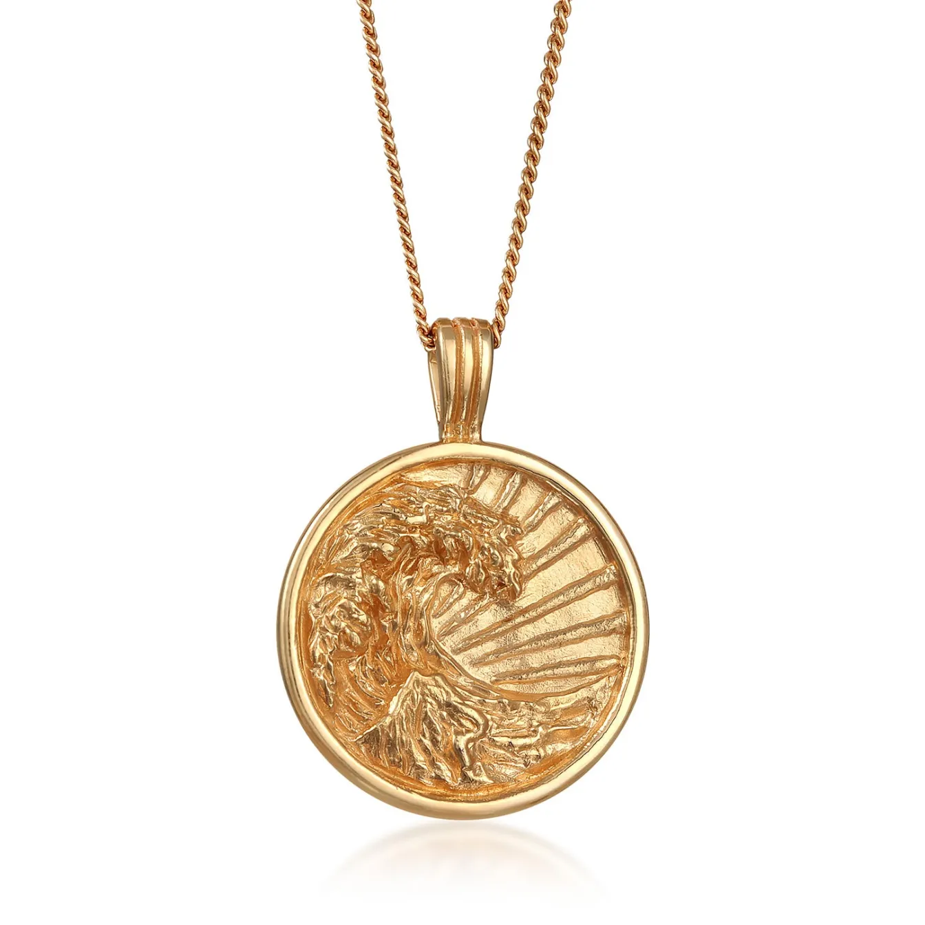 Elli "Halskette Plättchen Welle< Symbol-schmuck|Halsketten