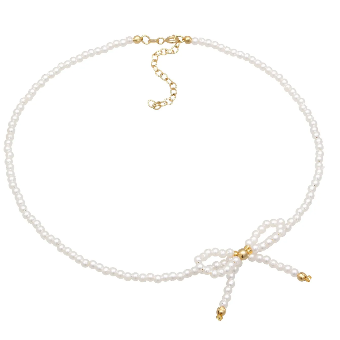 Elli "Halskette Schleife | Synth. Perlen< Symbol-schmuck|Perlen