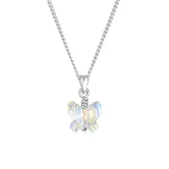 Elli "Halskette Schmetterling | Kristall (Weiß)<Kinder Kinderschmuck