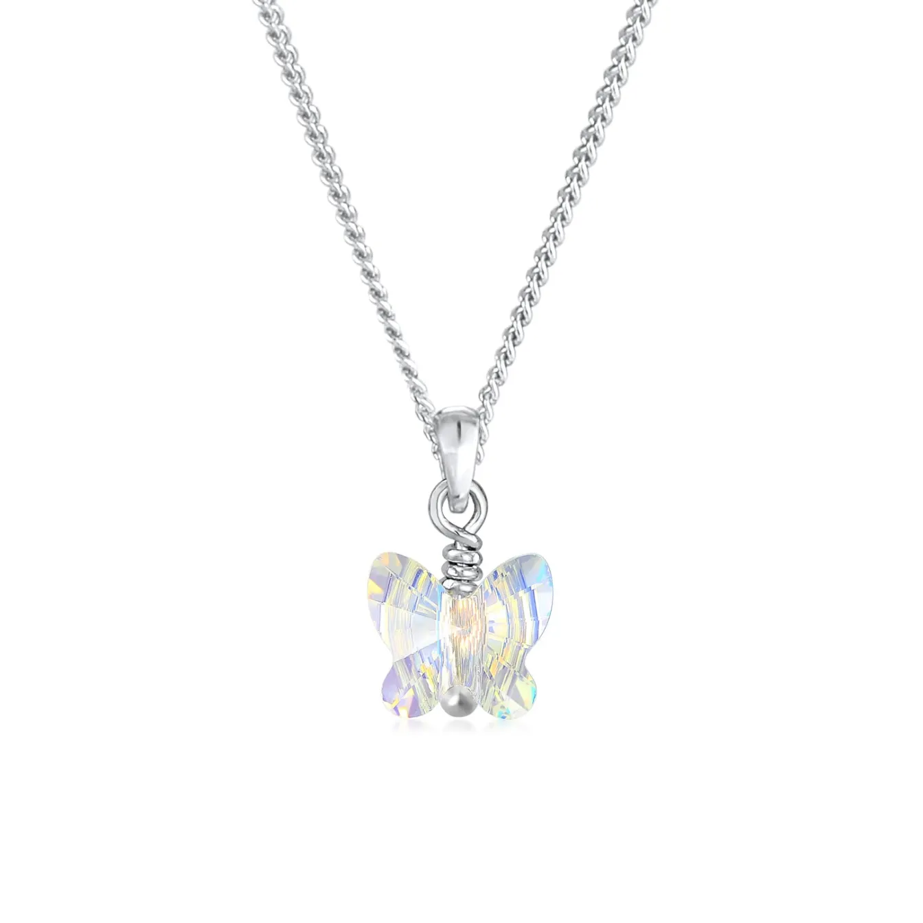 Elli "Halskette Schmetterling | Kristall (Weiß)<Kinder Kinderschmuck