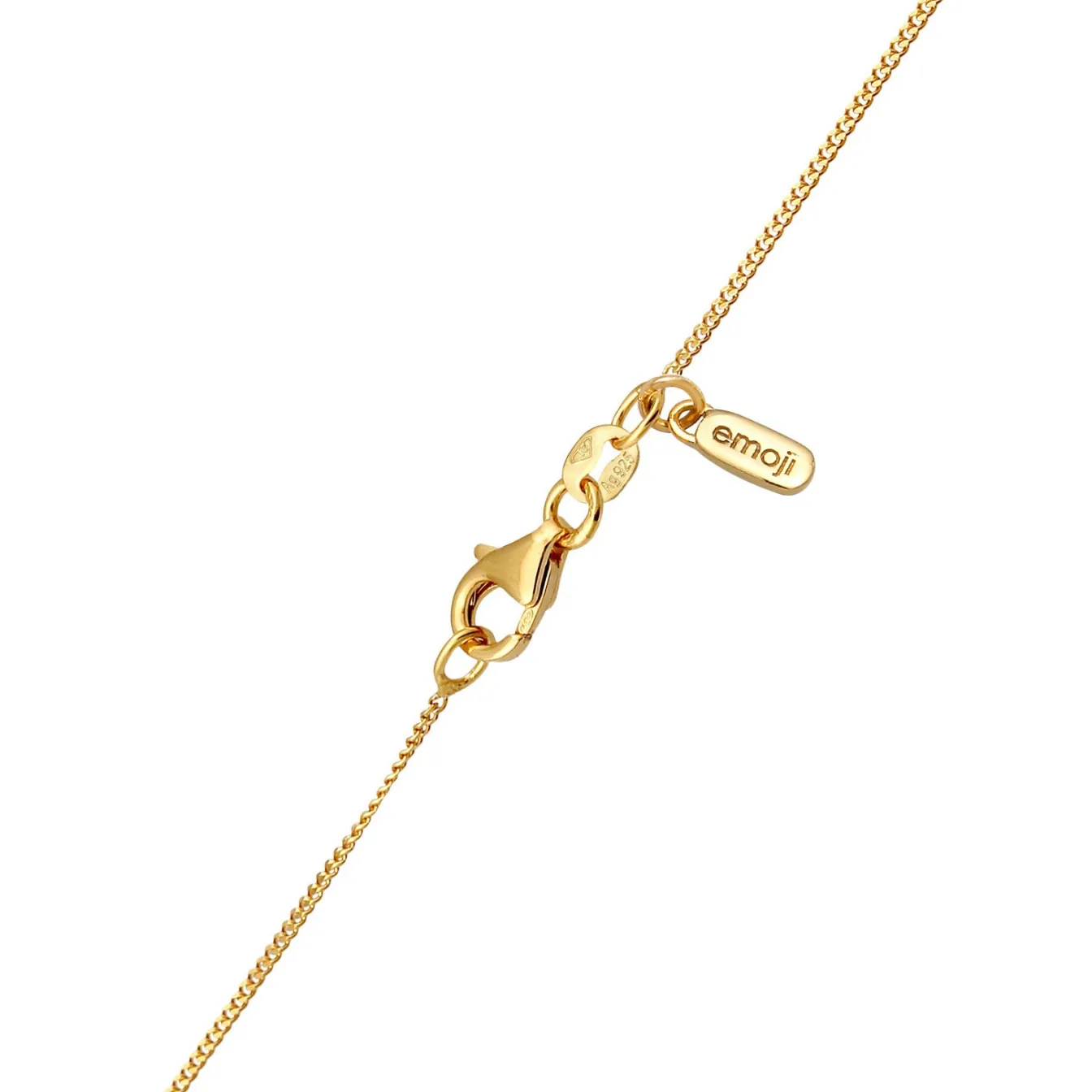 Elli "Halskette Smiling Face Emoji | Emaille (Gelb)< Vergoldet|Symbol-schmuck