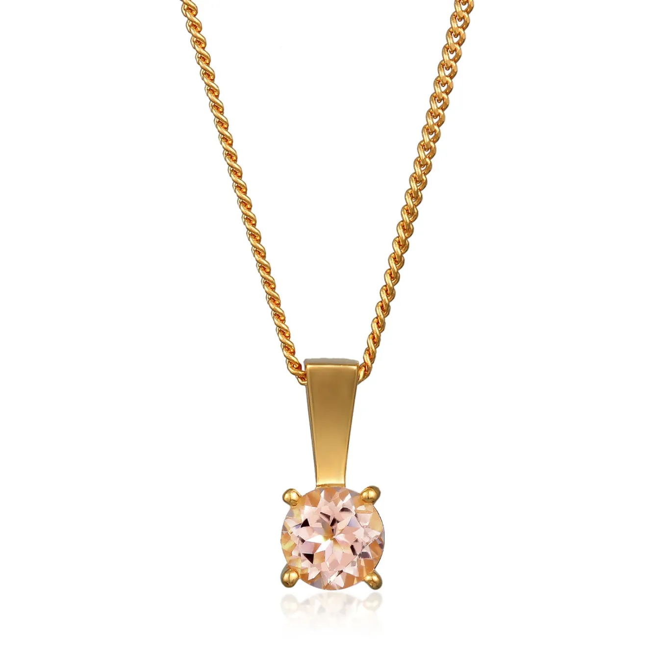 Elli "Halskette Solitär | Morganit Edelstein (Rosa)< Halsketten|Edelsteine