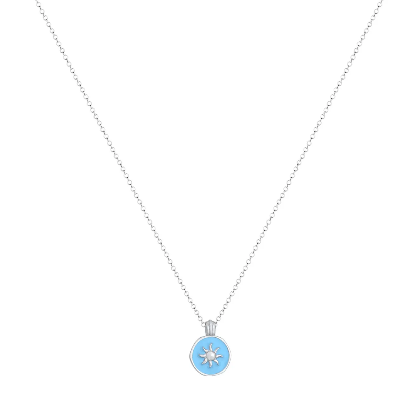 Elli "Halskette Sonne | Emaille (Blau)< Symbol-schmuck|Halsketten