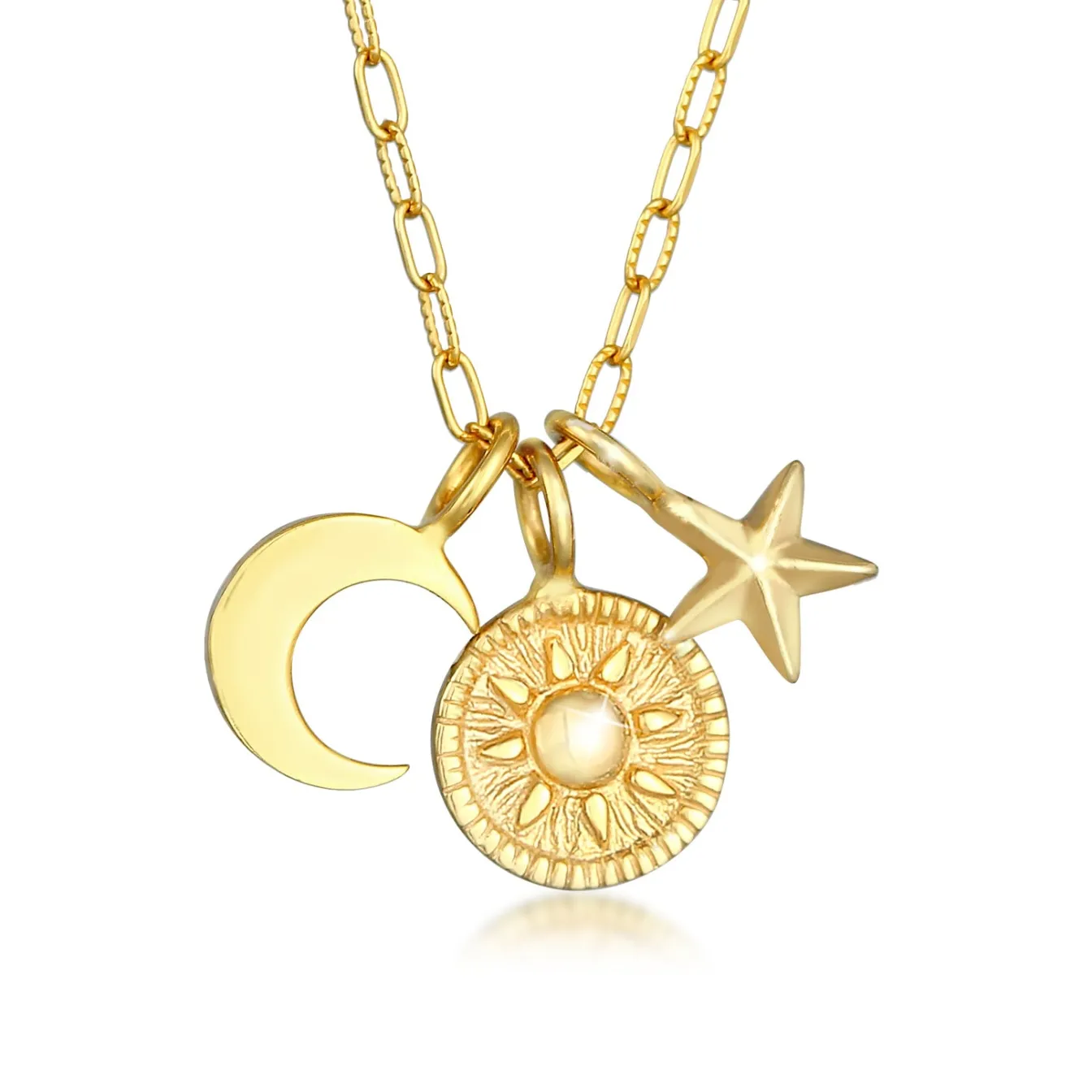 Elli "Halskette Sonne Mond Stern< Symbol-schmuck|Halsketten