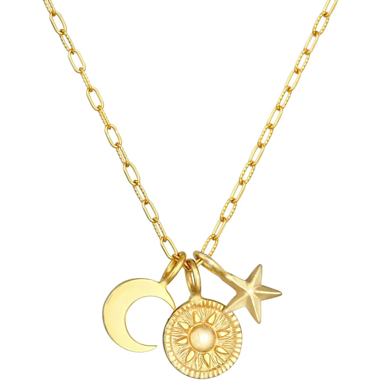 Elli "Halskette Sonne Mond Stern< Symbol-schmuck|Halsketten