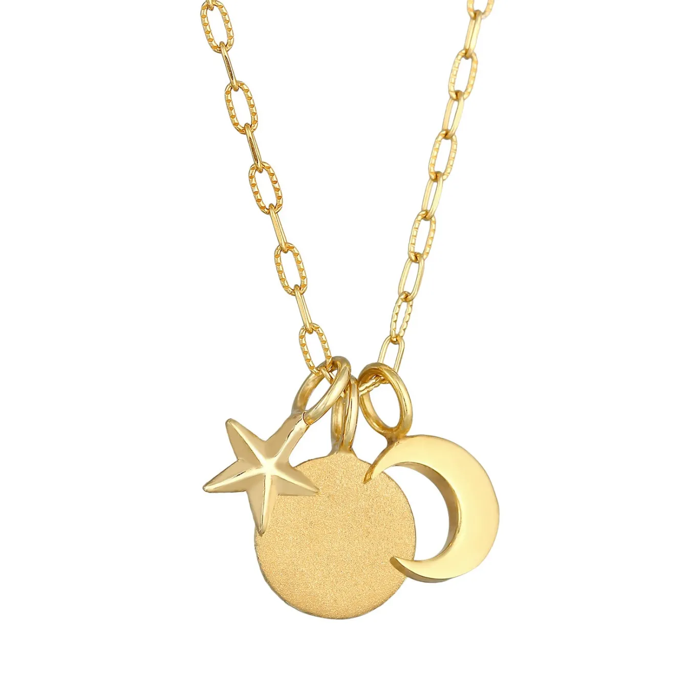 Elli "Halskette Sonne Mond Stern< Symbol-schmuck|Halsketten